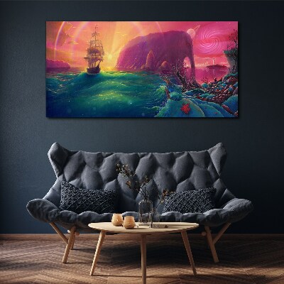 Tablou canvas O călătorie magică printr-un ocean plin de culoare