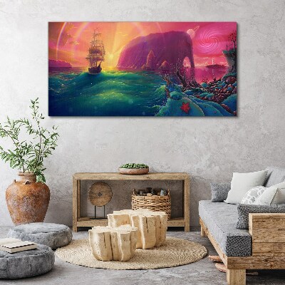 Tablou canvas O călătorie magică printr-un ocean plin de culoare