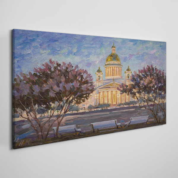 Tablou canvas Catedrala în strălucirea soarelui apus
