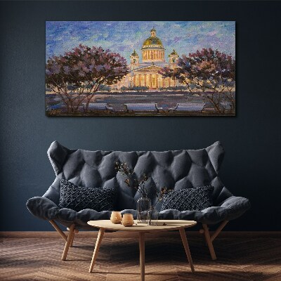 Tablou canvas Catedrala în strălucirea soarelui apus