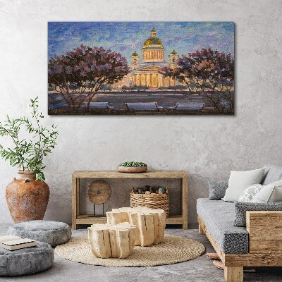 Tablou canvas Catedrala în strălucirea soarelui apus