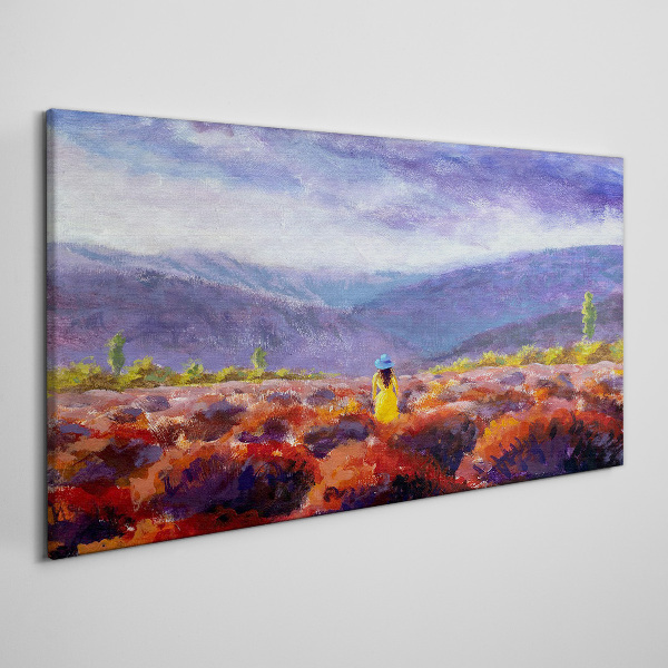 Tablou canvas Peisaj în nuanțe violet
