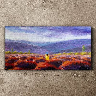 Tablou canvas Peisaj în nuanțe violet
