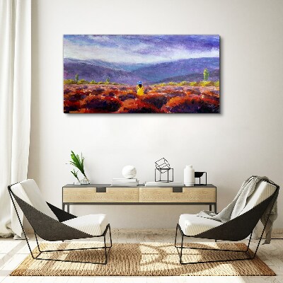 Tablou canvas Peisaj în nuanțe violet