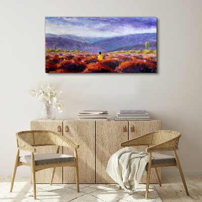 Tablou canvas Peisaj în nuanțe violet