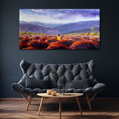 Tablou canvas Peisaj în nuanțe violet