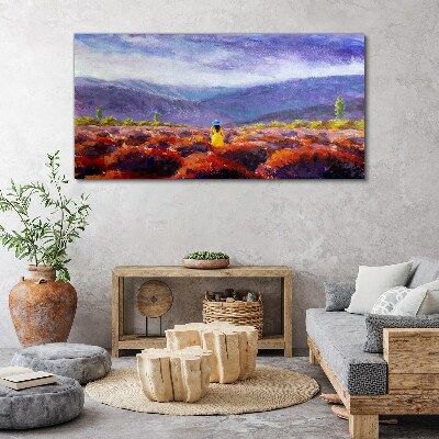 Tablou canvas Peisaj în nuanțe violet