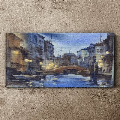 Tablou canvas Peisaj de seară deasupra apei