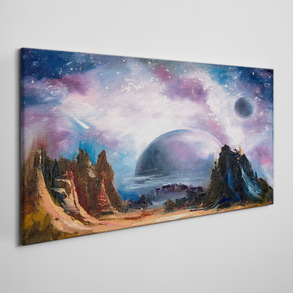 Tablou canvas Peisaj spațial cu o planetă