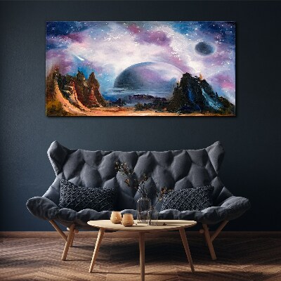 Tablou canvas Peisaj spațial cu o planetă