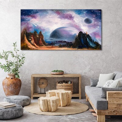 Tablou canvas Peisaj spațial cu o planetă