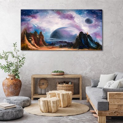 Tablou canvas planetă galaxie abstractie