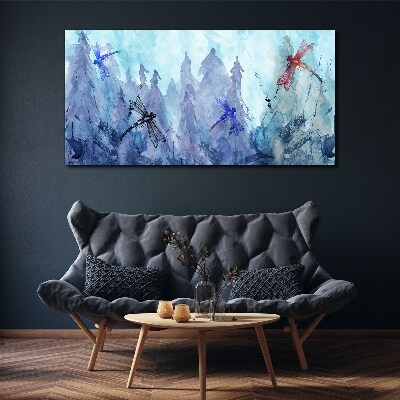 Tablou canvas Libelule zvelte într-un peisaj de pădure