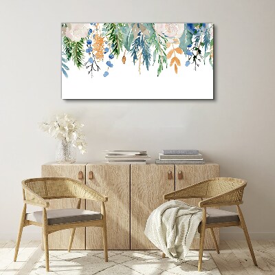 Tablou canvas Peisaj floral în acuarelă
