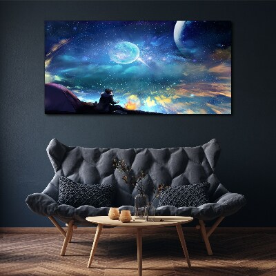 Tablou canvas cerul nopții stele lună