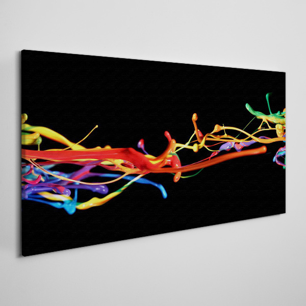 Tablou canvas Pete colorate pe fond negru