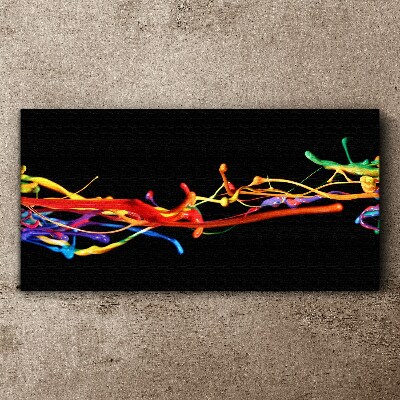 Tablou canvas Pete colorate pe fond negru