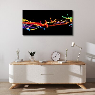 Tablou canvas Pete colorate pe fond negru