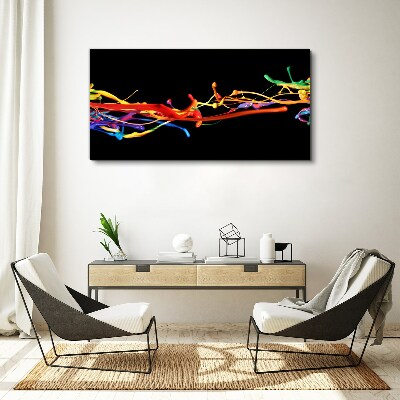 Tablou canvas Pete colorate pe fond negru
