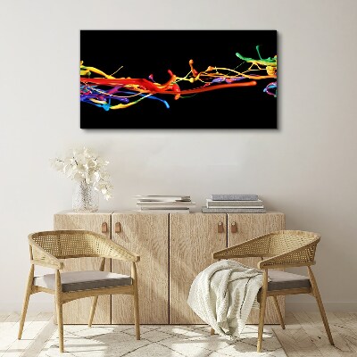 Tablou canvas Pete colorate pe fond negru