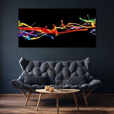 Tablou canvas Pete colorate pe fond negru