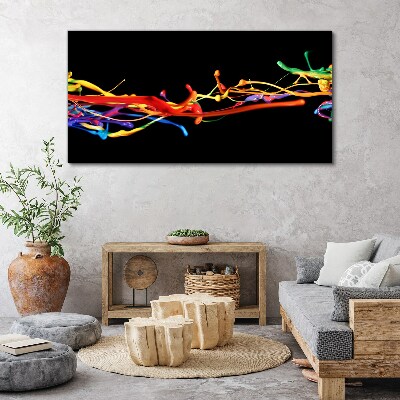 Tablou canvas Pete colorate pe fond negru