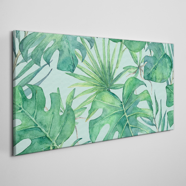 Tablou canvas Verdeață tropicală în acuarelă