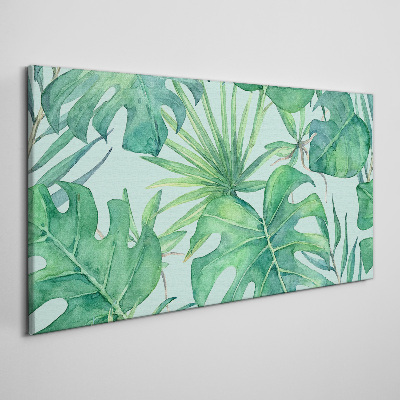 Tablou canvas Verdeață tropicală în acuarelă