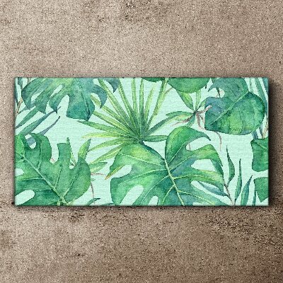Tablou canvas Verdeață tropicală în acuarelă