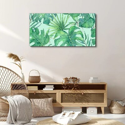 Tablou canvas Verdeață tropicală în acuarelă