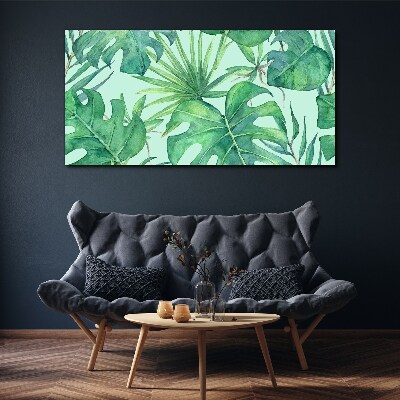Tablou canvas Verdeață tropicală în acuarelă