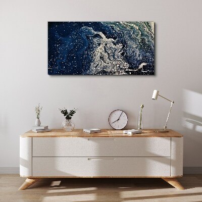 Tablou canvas Valurile oceanului în tonuri de albastru