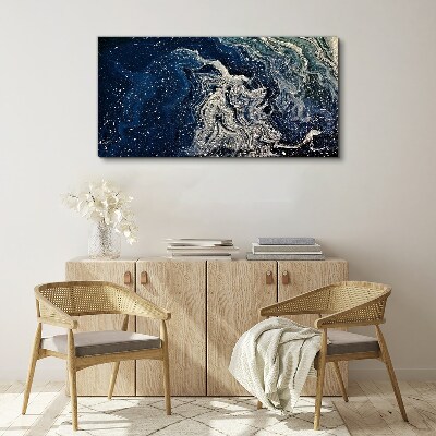 Tablou canvas Valurile oceanului în tonuri de albastru