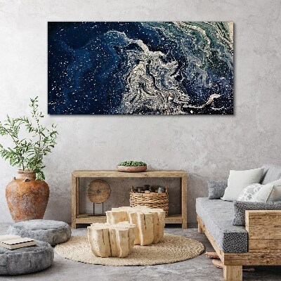 Tablou canvas Valurile oceanului în tonuri de albastru