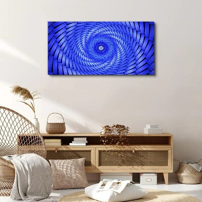 Tablou canvas Vârtej geometric albastru