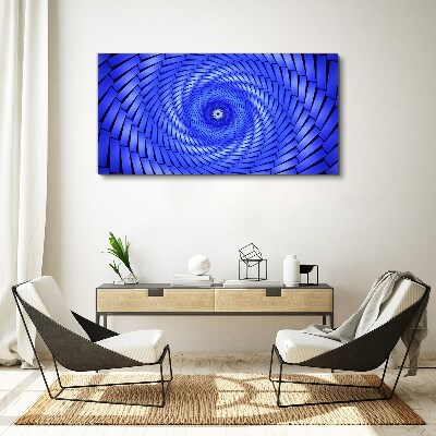 Tablou canvas Vârtej geometric albastru