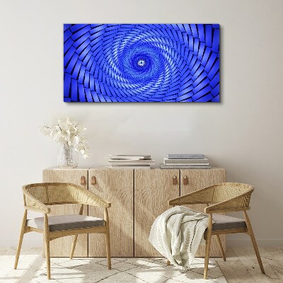 Tablou canvas Vârtej geometric albastru