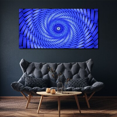 Tablou canvas Vârtej geometric albastru