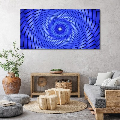 Tablou canvas Vârtej geometric albastru