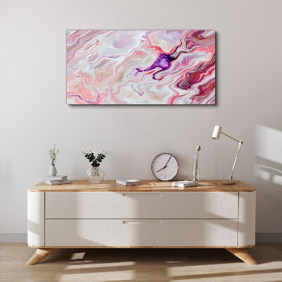 Tablou canvas Valuri roz de abstractie
