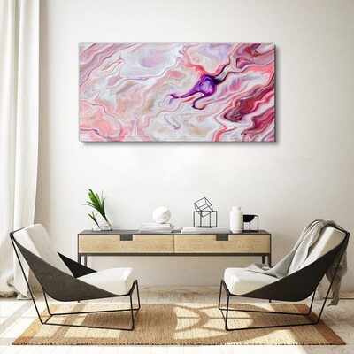 Tablou canvas Valuri roz de abstractie