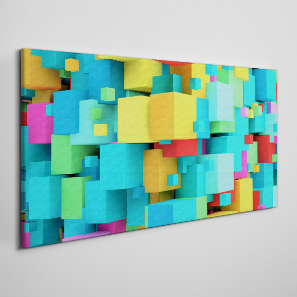 Tablou canvas Cuburi colorate pe un fundal 3D