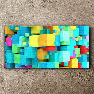 Tablou canvas Cuburi colorate pe un fundal 3D
