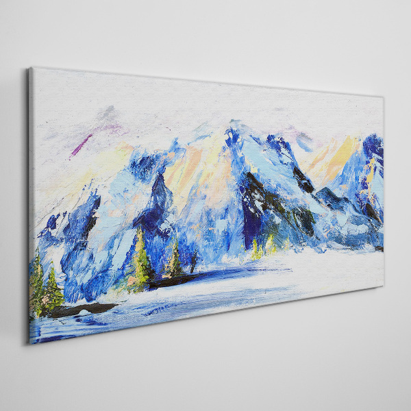 Tablou canvas Peisaj montan de iarnă