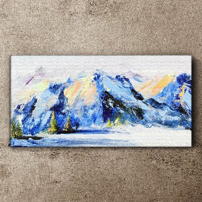 Tablou canvas Peisaj montan de iarnă
