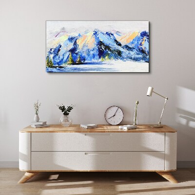 Tablou canvas Peisaj montan de iarnă