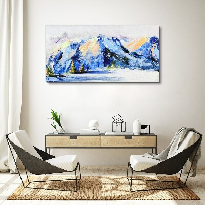 Tablou canvas Peisaj montan de iarnă