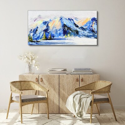 Tablou canvas Peisaj montan de iarnă