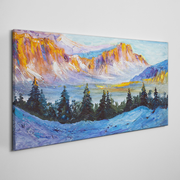 Tablou canvas Peisaj montan de iarnă