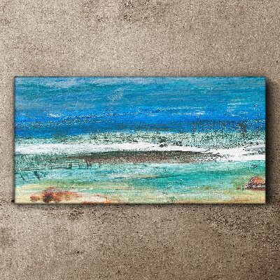 Tablou canvas abstracție plajă mare valuri